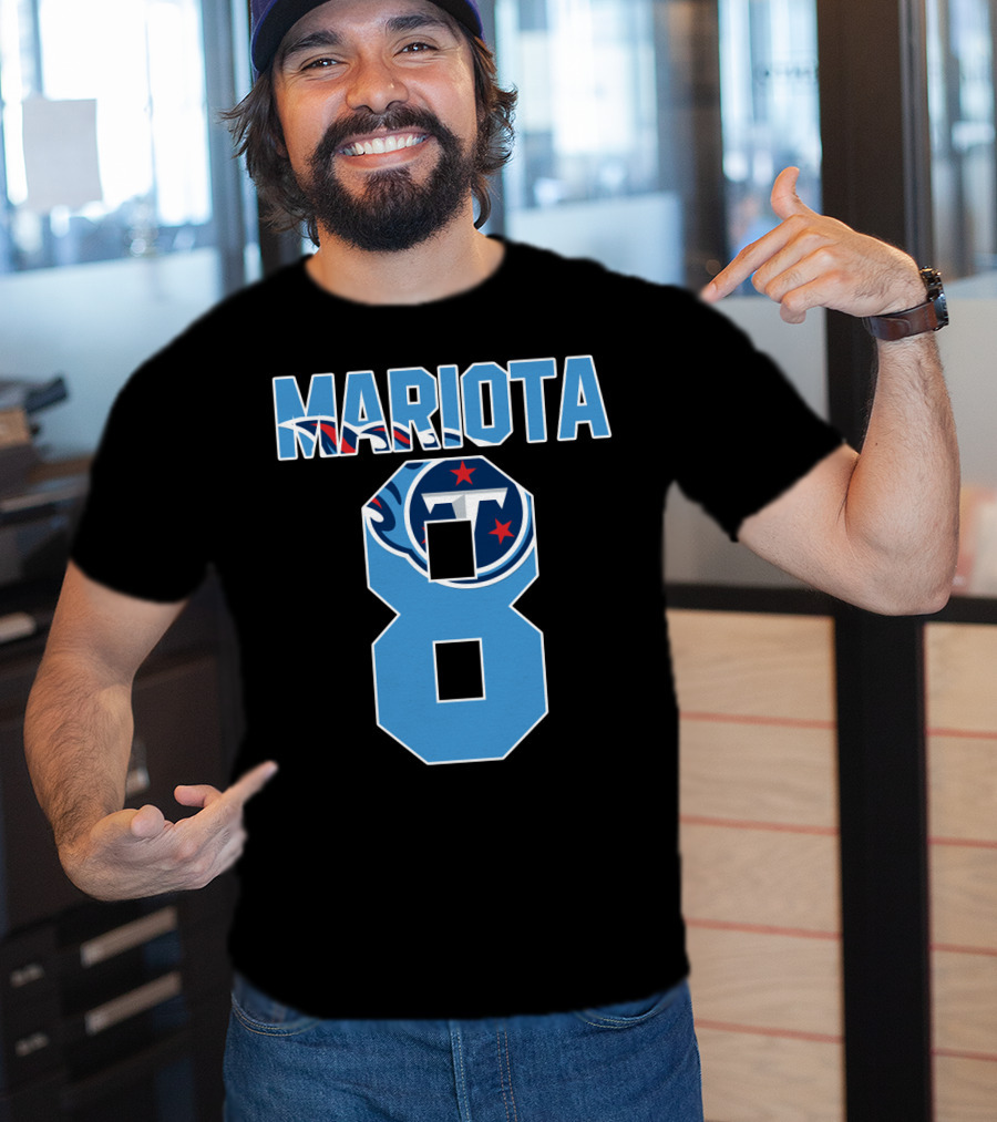 Tennessee Titans Marcus Mariota Number 8 Jersey Icon T-Shirt