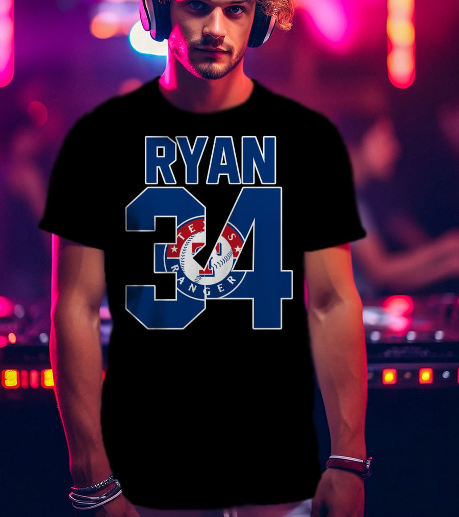 Ryan 34 Texas Rangers Baseball T-Shirt