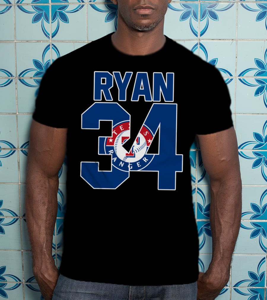 Ryan 34 Texas Rangers Baseball T-Shirt