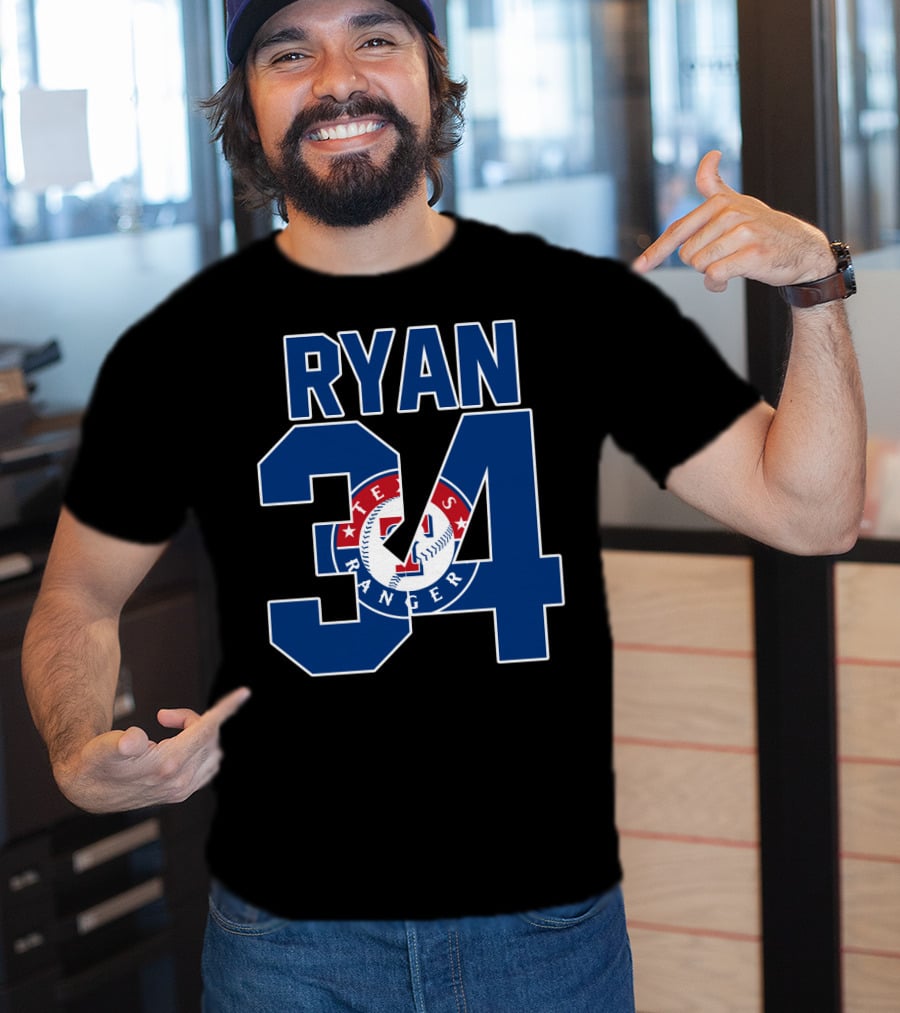 Ryan 34 Texas Rangers Baseball T-Shirt