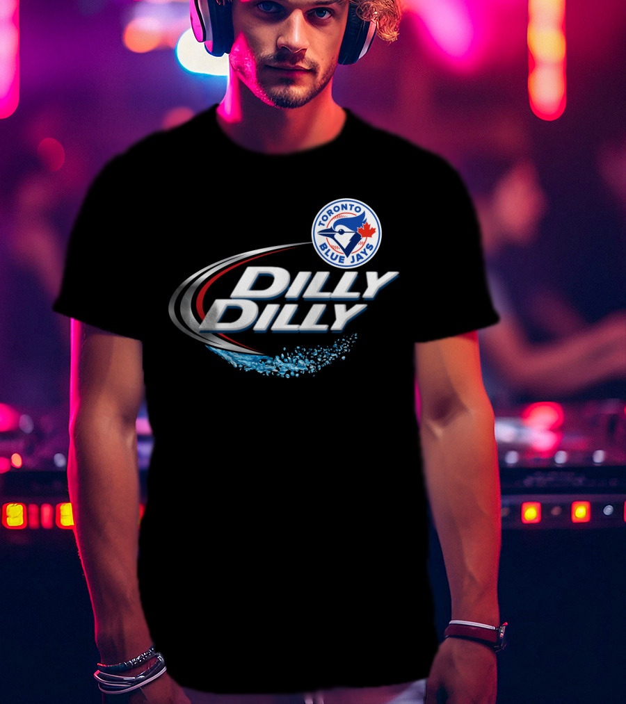 Toronto Blue Jays Dilly Dilly Logo With Blue Jay And Maple Leaf T-Shirt