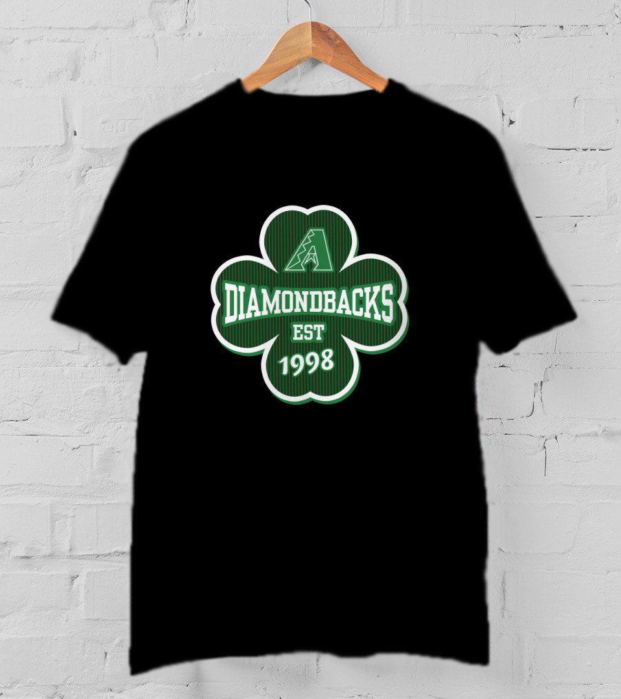 Arizona Diamondbacks Est 1998 St Patrick's Day Clover T-Shirt