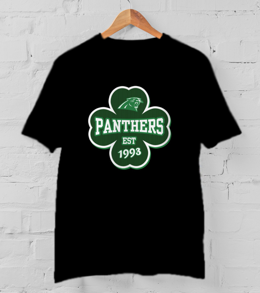 Carolina Panthers Shamrock Est 1993 T-Shirt