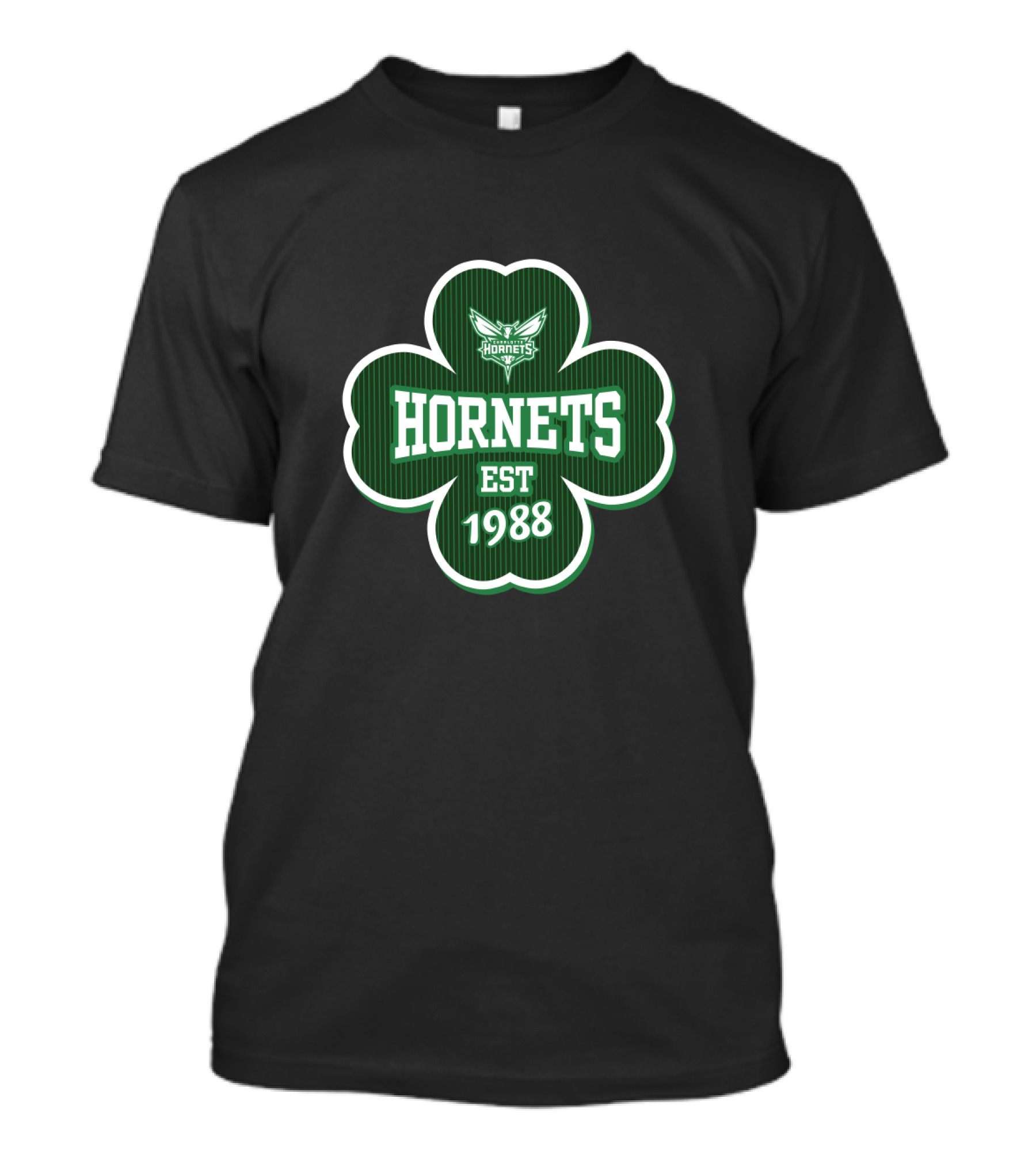 Charlotte Hornets St Patrick's Day Shamrock Est 1988 T-Shirt