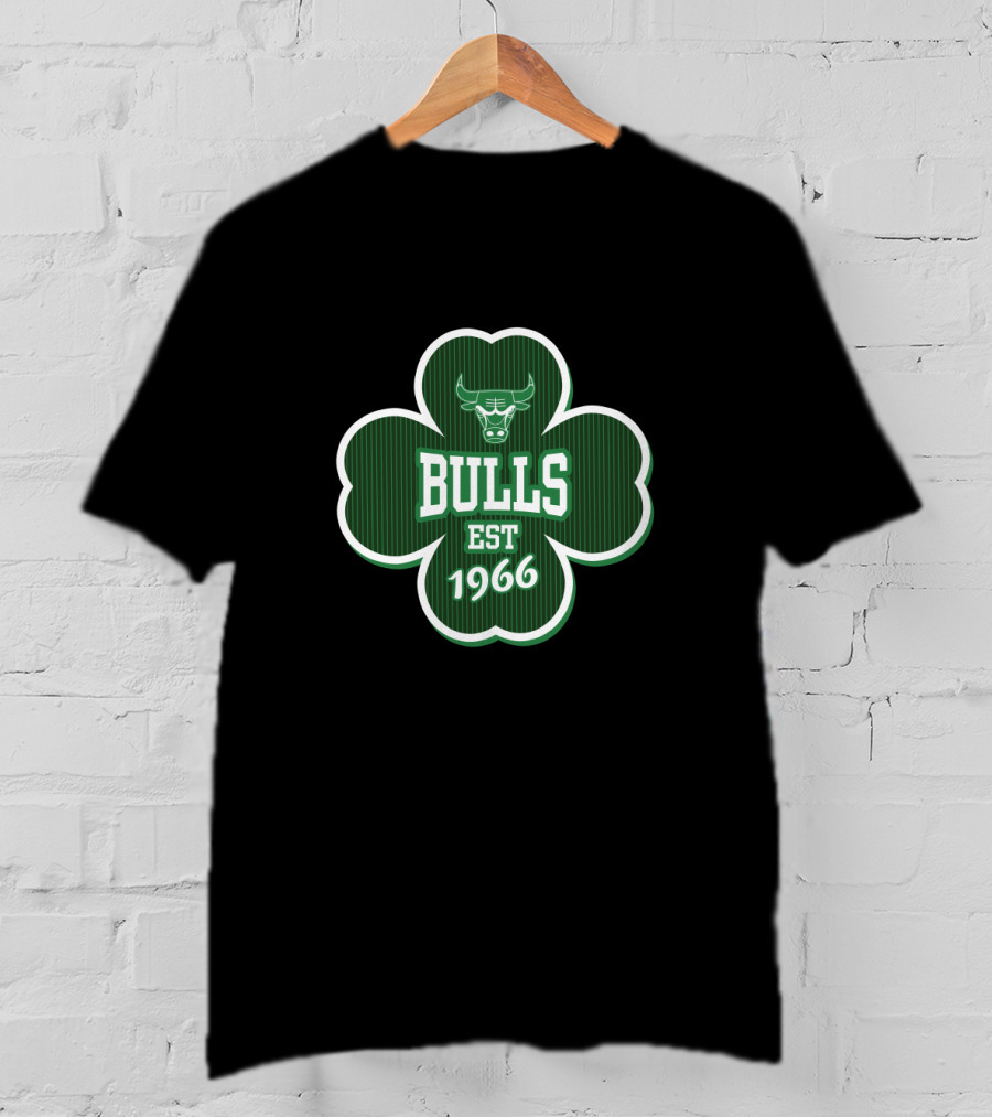 Chicago Bulls Shamrock Est 1966 St Patrick's Day T-Shirt