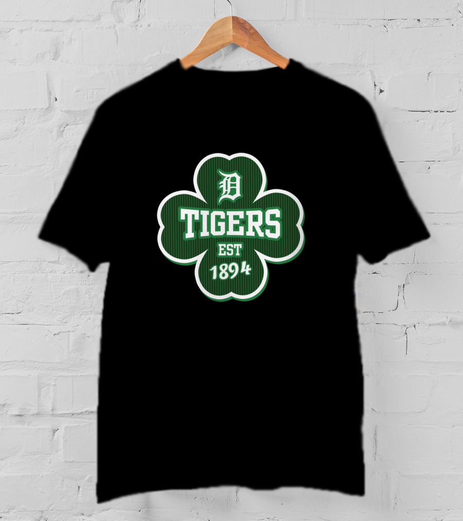 Detroit Tigers Shamrock Est 1894 St Patrick's Day T-Shirt