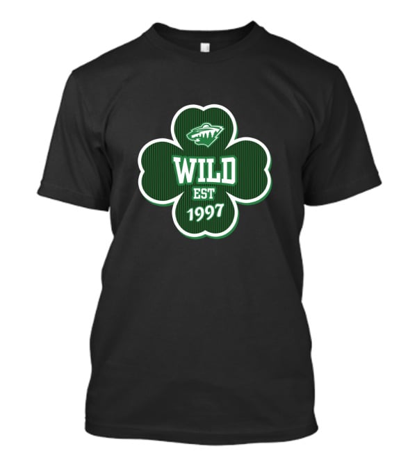 Minnesota Wild St. Patrick's Day Clover Design Est 1997 T-Shirt