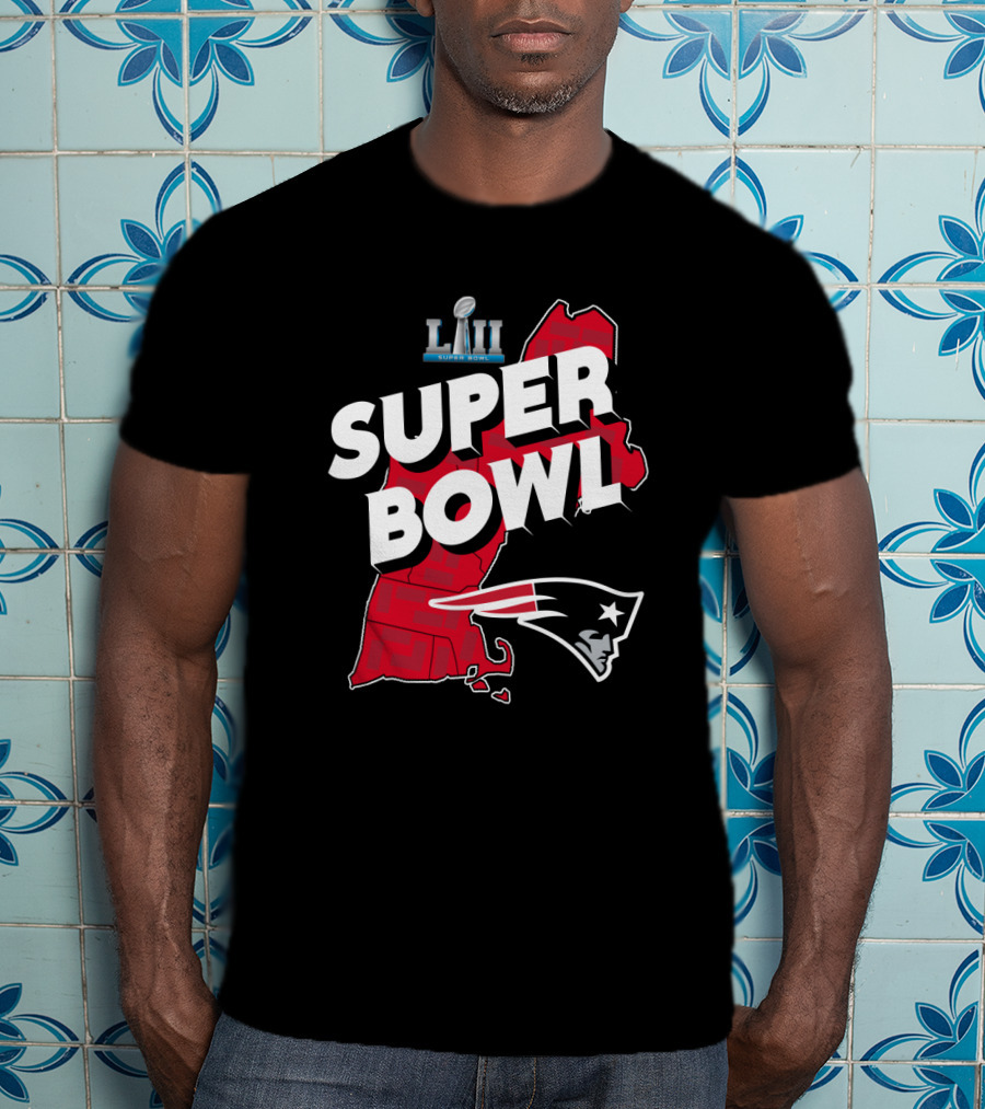 Super Bowl Liii New England Patriots Map T-Shirt
