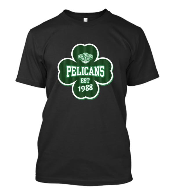 St Patrick's Day New Orleans Pelicans Est 1988 Clover T-Shirt