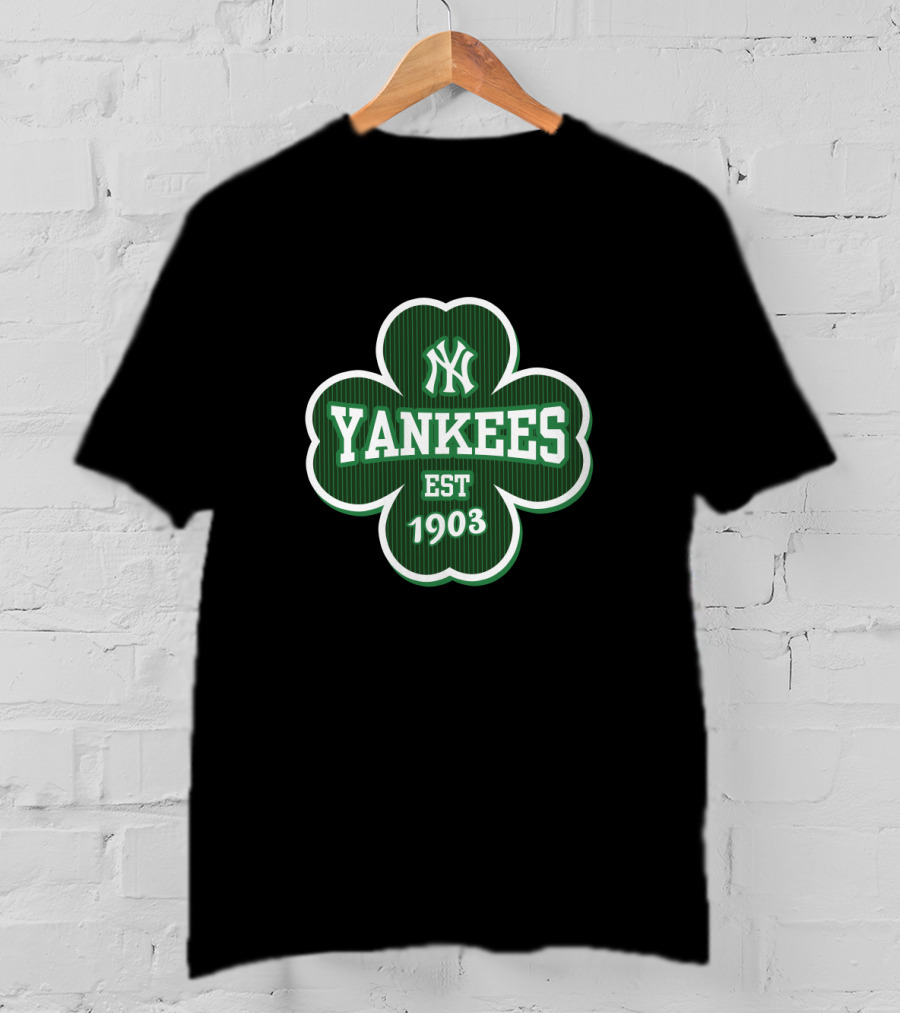 New York Yankees Shamrock Icon Est 1903 St Patrick's Day T-Shirt