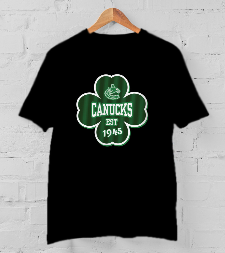 Vancouver Canucks Est 1945 Shamrock Patrick's Day T-Shirt