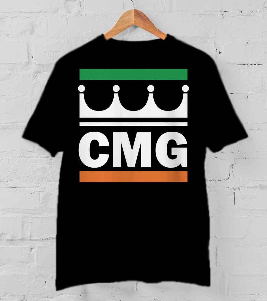 CMG Logo Irish Flag Colors Crown Symbol Conor McGregor GMG T-Shirt