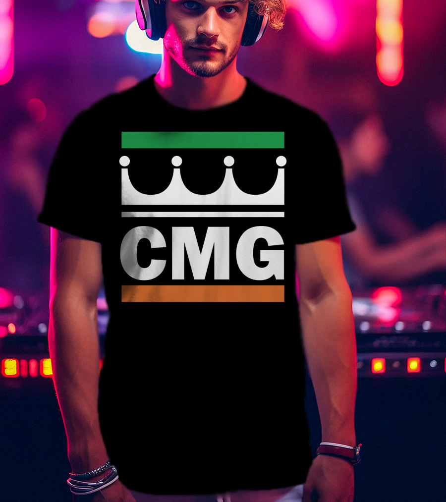 CMG Logo Irish Flag Colors Crown Symbol Conor McGregor GMG T-Shirt