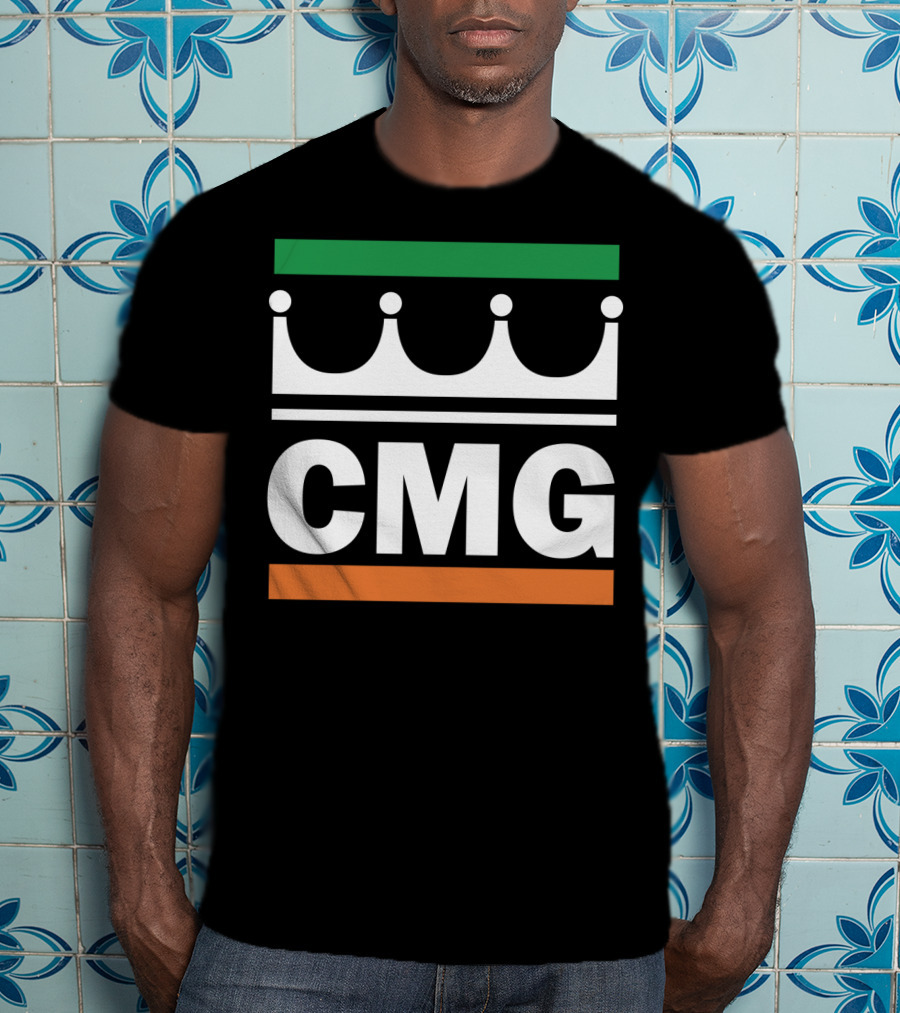 CMG Logo Irish Flag Colors Crown Symbol Conor McGregor GMG T-Shirt