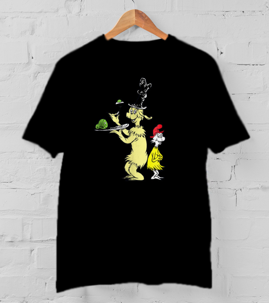 Sam I Am And Friend With Green Eggs And Ham Dr Seuss Classic Characters T-Shirt