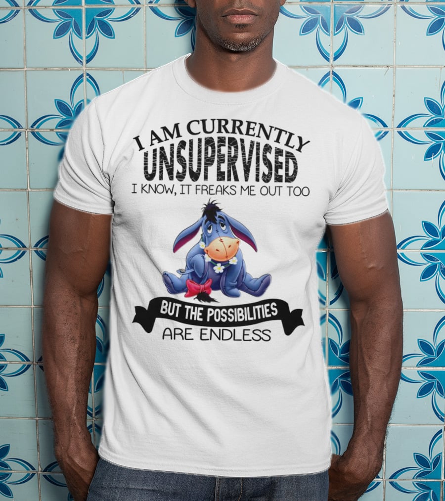 Eeyore Currently Unsupervised I Know It Freaks Me Out Too But The Possibilities Are Endless T-Shirt