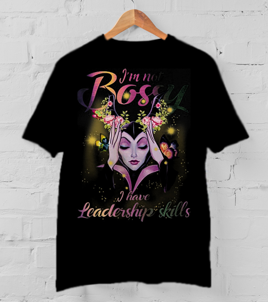 Maleficent I'm Not Bossy I Have Leadership Skills Floral T-Shirt