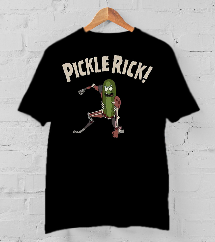 Rick And Morty Pickle Rick Battle Ready Pose T-Shirt
