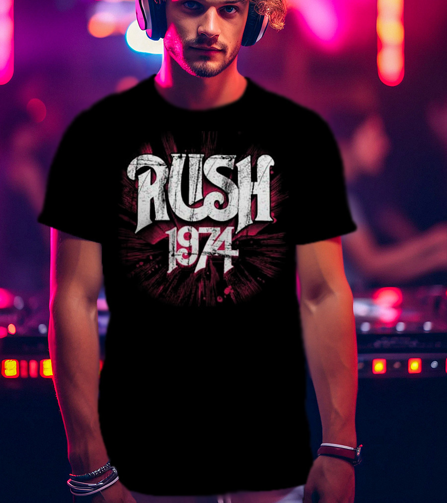 Rush 1974 Splatter Logo Art T-Shirt