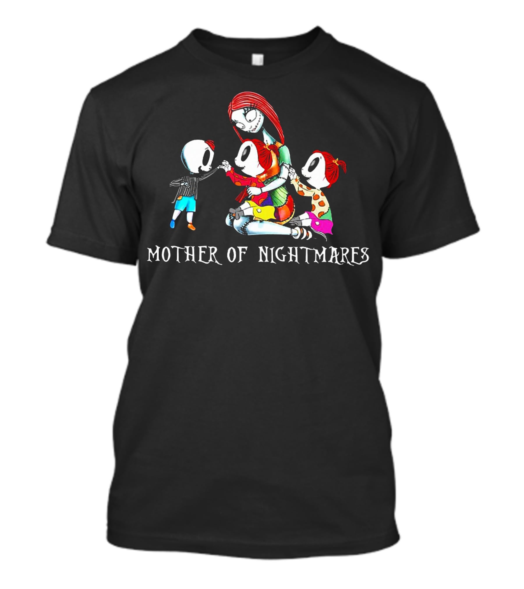 Mother Of Nightmares Sally With Skeleton Children T-Shirt