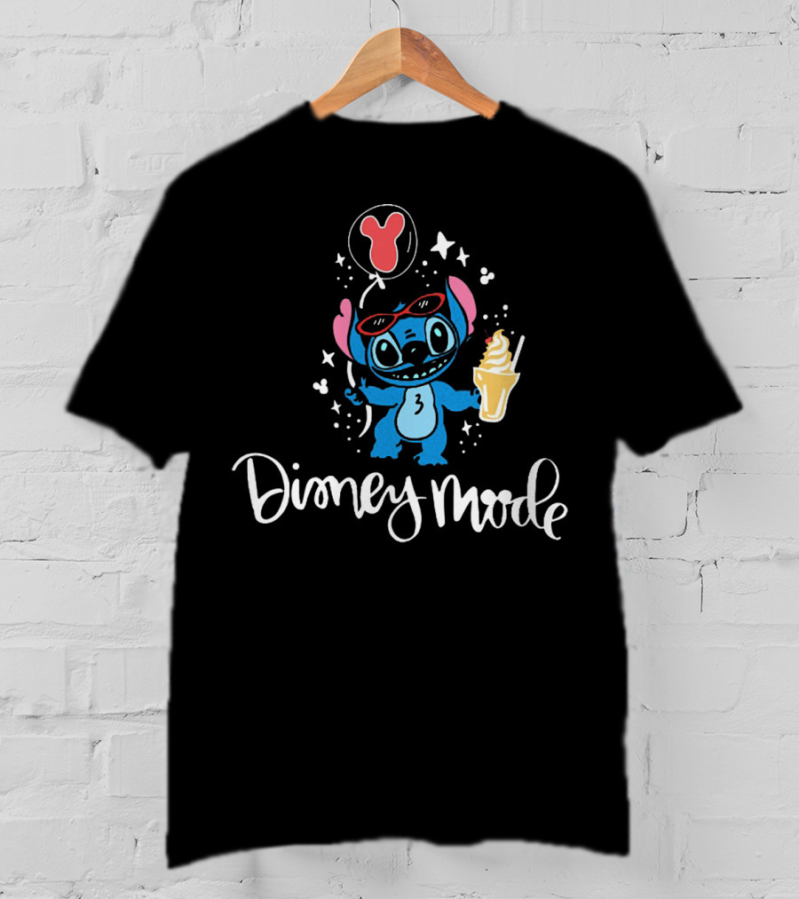 Stitch Disney Mode Balloon Ice Cream Sunglasses Adventure T-Shirt