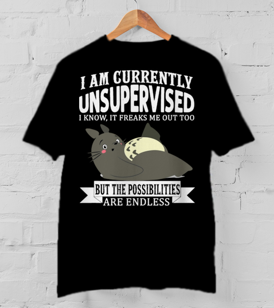 I Am Currently Unsupervised Totoro I Know It Freaks Me Out Too But The Possibilities Are Endless T-Shirt