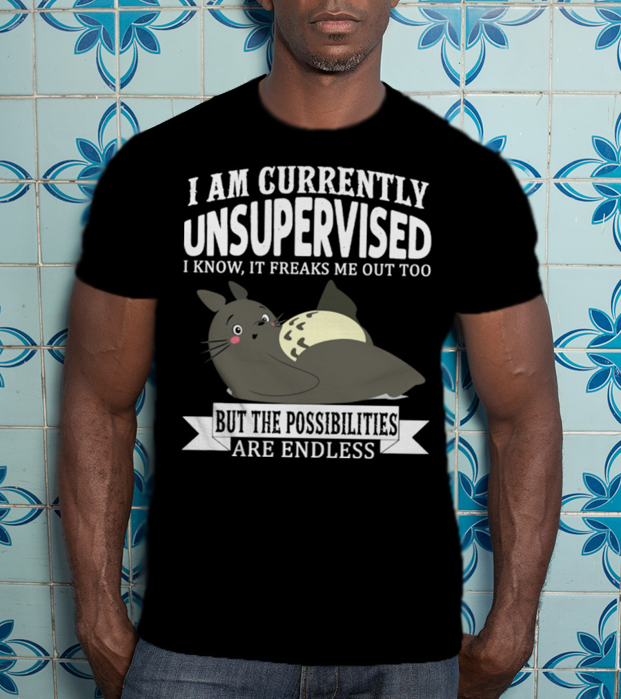 I Am Currently Unsupervised Totoro I Know It Freaks Me Out Too But The Possibilities Are Endless T-Shirt