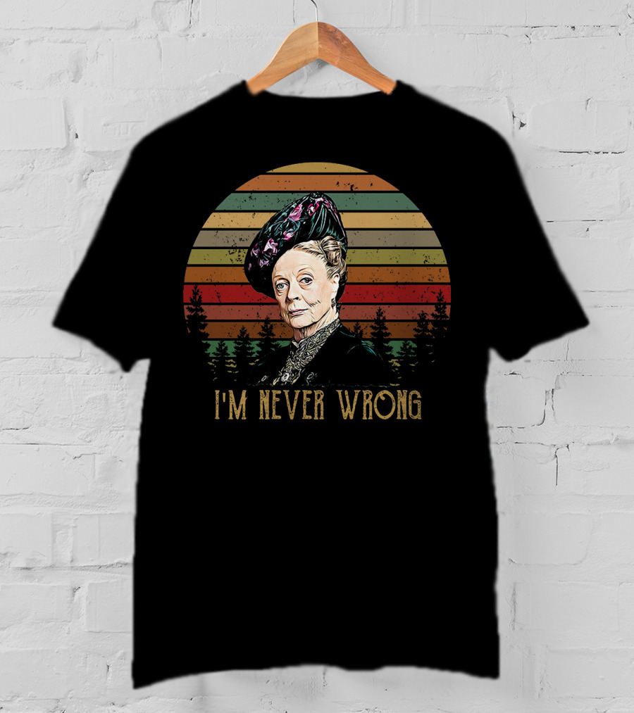 Downton Abbey Violet Crawley I'm Never Wrong Vintage Striped T-Shirt