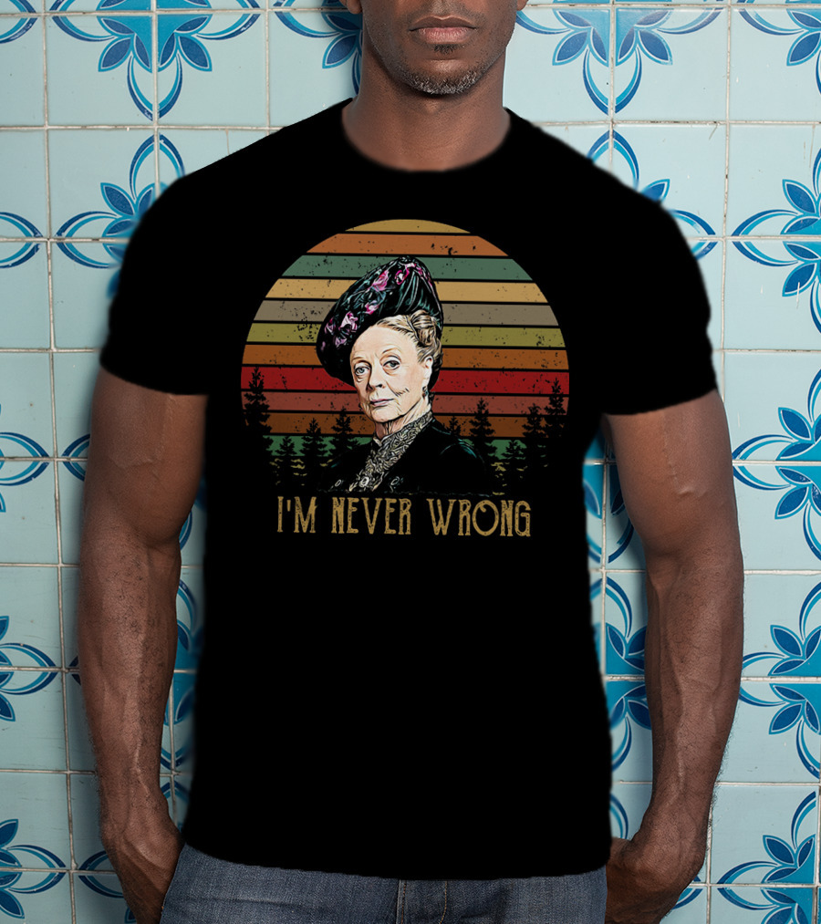 Downton Abbey Violet Crawley I'm Never Wrong Vintage Striped T-Shirt