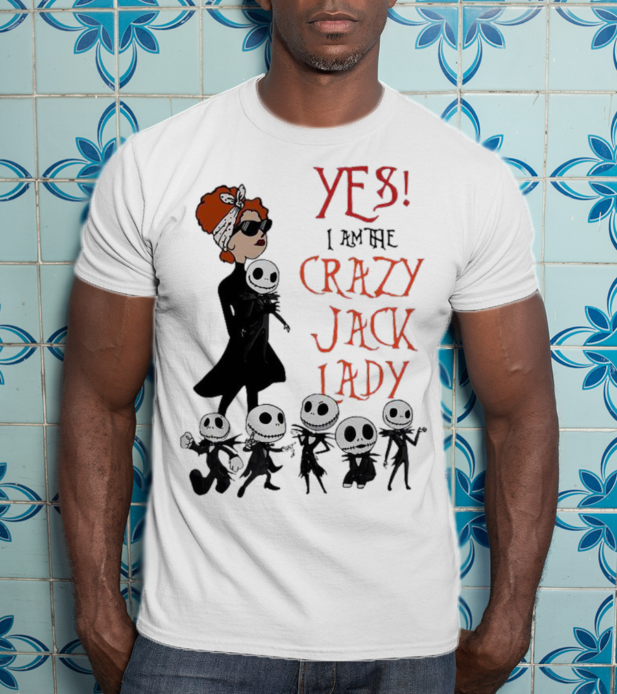 Yes I Am The Crazy Jack Lady Halloween Gang T-Shirt