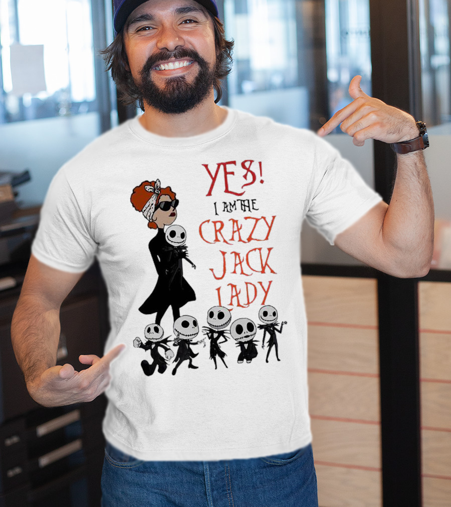 Yes I Am The Crazy Jack Lady Halloween Gang T-Shirt