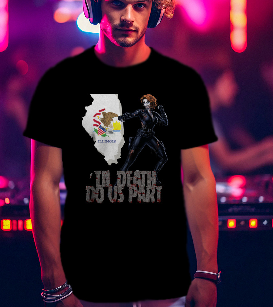 Til Death Do Us Part Black Widow Illinois T-Shirt