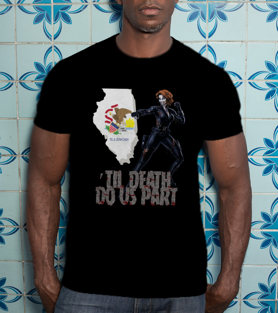 Til Death Do Us Part Black Widow Illinois T-Shirt