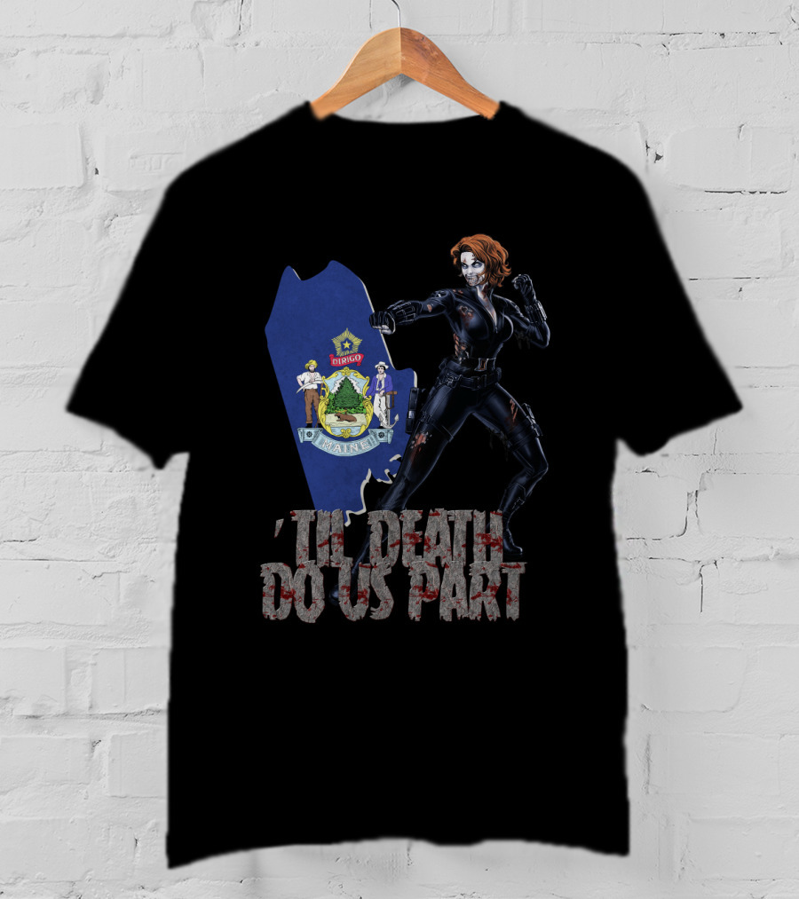 Maine Black Widow 'Til Death Do Us Part T-Shirt