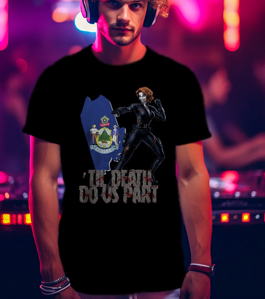 Maine Black Widow 'Til Death Do Us Part T-Shirt