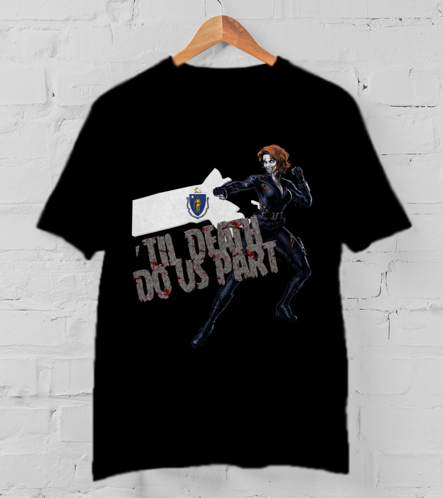 Black Widow Massachusetts 'Til Death Do Us Part T-Shirt