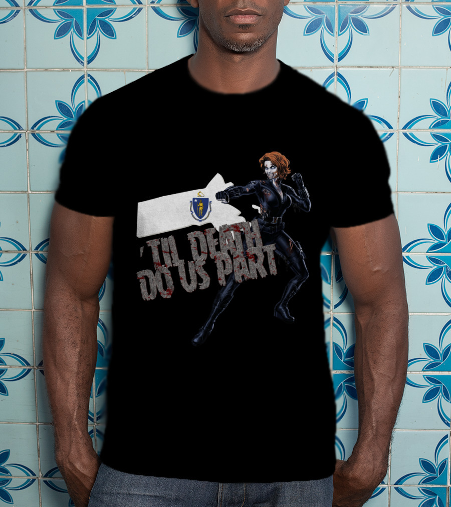 Black Widow Massachusetts 'Til Death Do Us Part T-Shirt