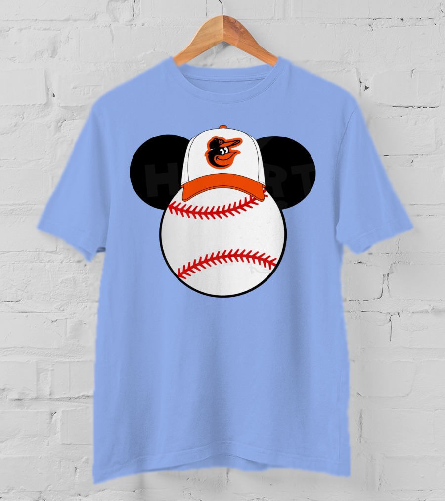 Baltimore Orioles Mickey Ears Baseball Hat With Team T-Shirt