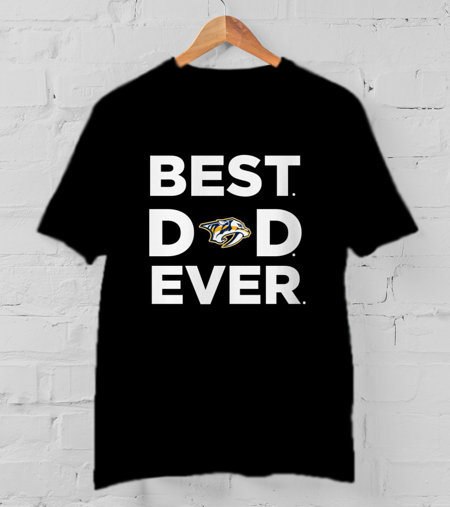 Best Dad Ever Nashville Predators Hockey Fan T-Shirt