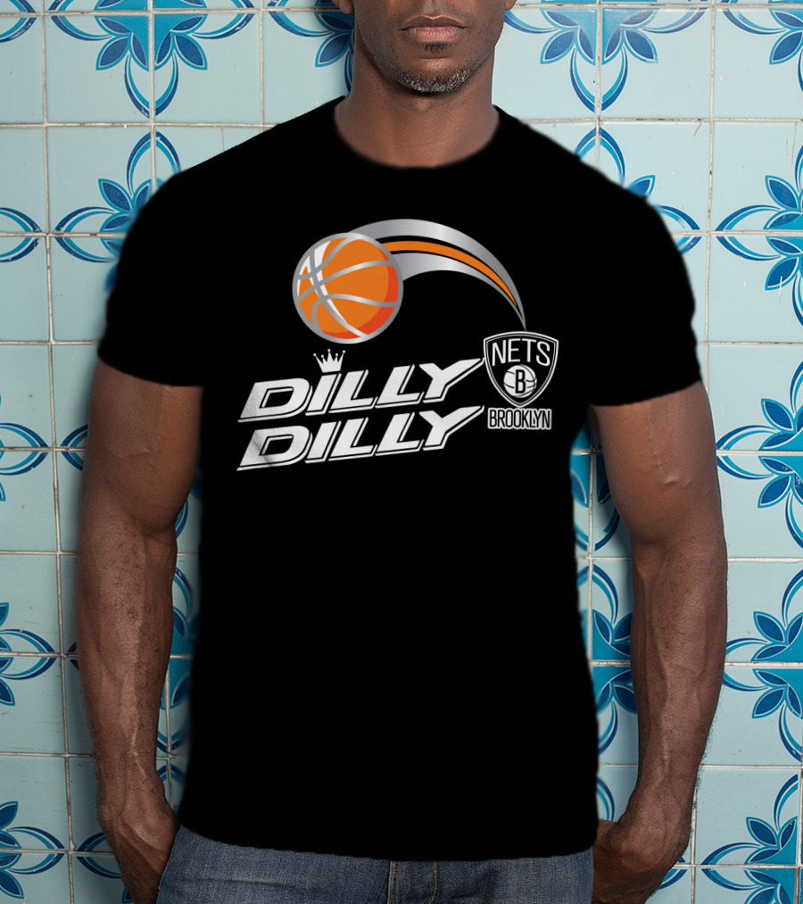 Brooklyn Nets Dilly Dilly Basketball With Logo And Crown T-Shirt