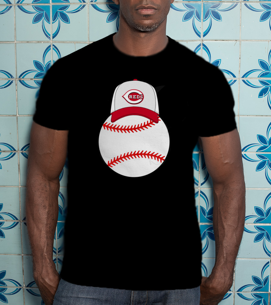Cincinnati Reds Baseball With Mickey Mouse Ear T-Shirt
