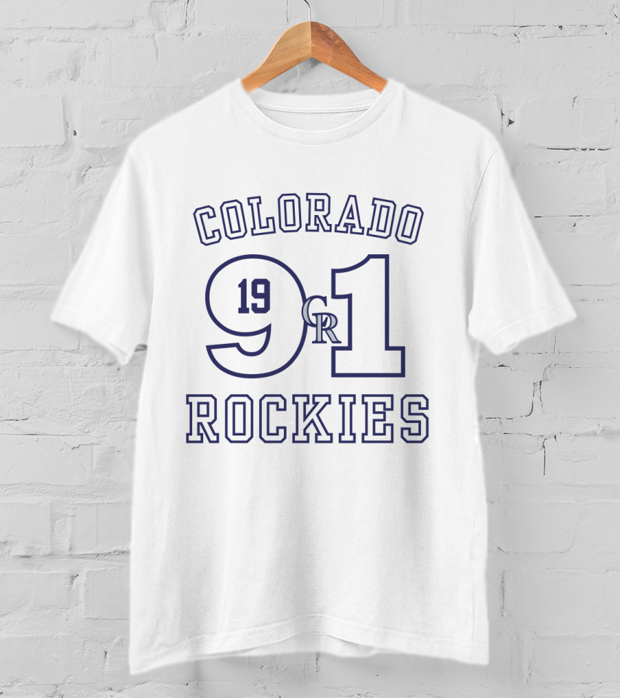 Colorado Rockies CR Logo Est 1991 T-Shirt