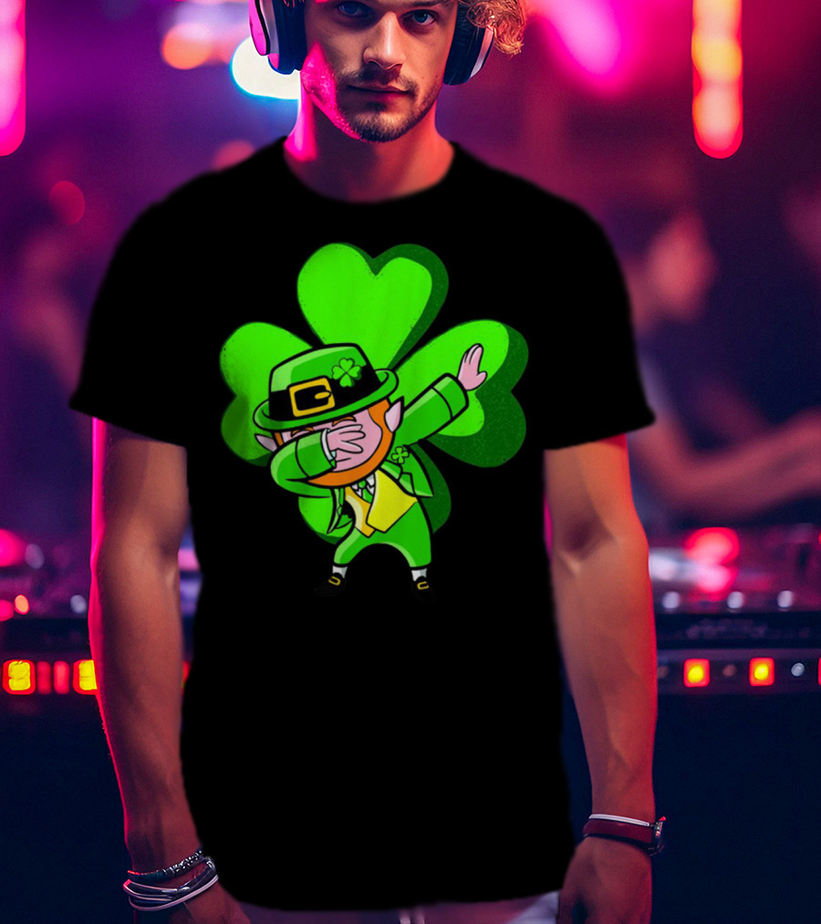 Leprechaun Dab Dance Shamrock St Patrick's Day Luck Ireland T-Shirt