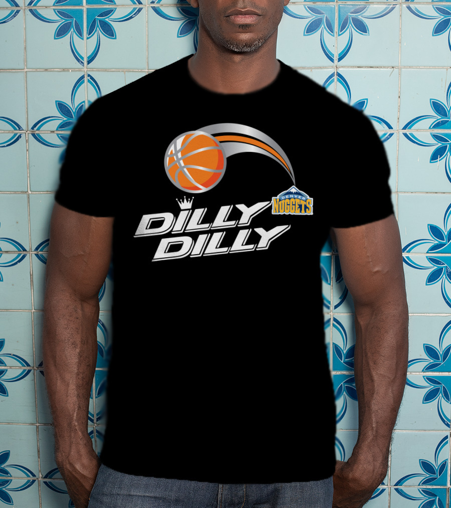 Denver Nuggets Dilly Dilly Basketball Logo And Orange Basketball T-Shirt