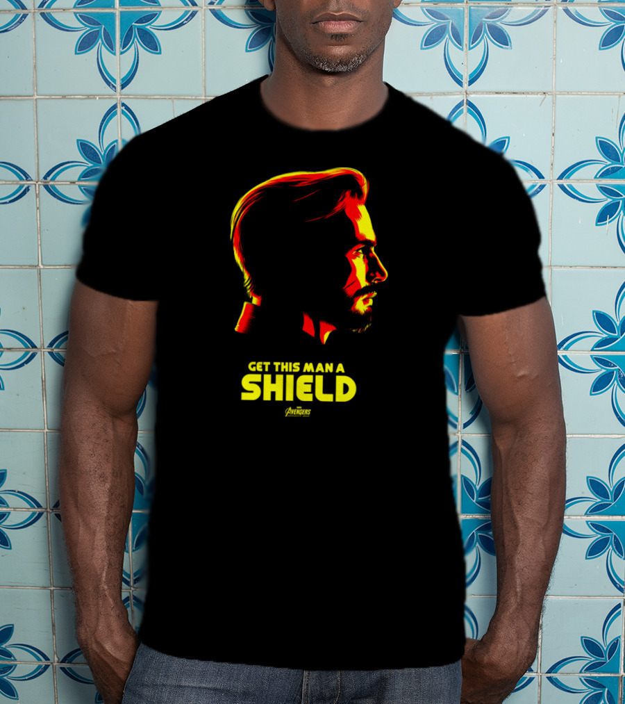Get This Man A Shield Avengers Infinity War Iconic Profile T-Shirt
