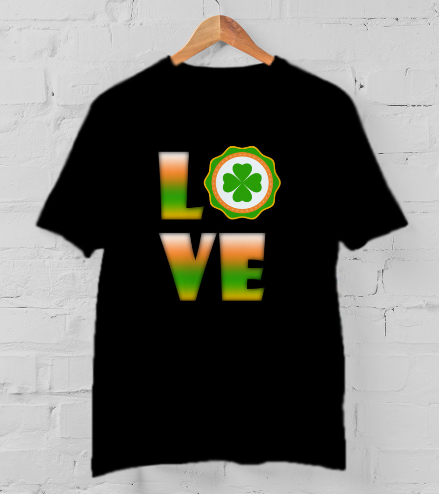Love Irish Clover St. Patrick's Day T-Shirt
