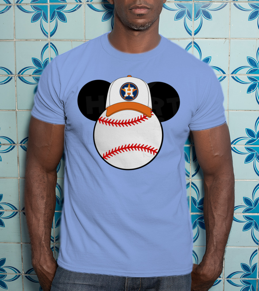 Houston Astros Mickey Mouse Baseball Cap T-Shirt