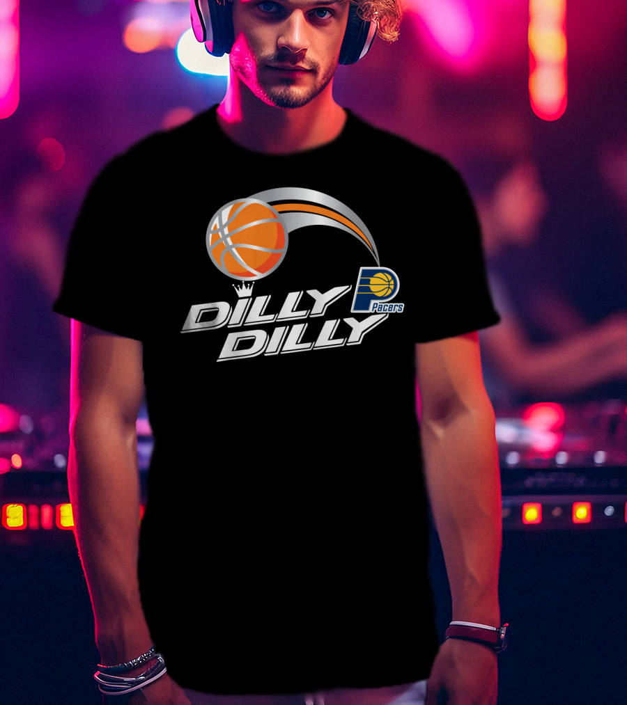 Pacers Dilly Dilly Basketball Logo With Orange Ball And Crown T-Shirt