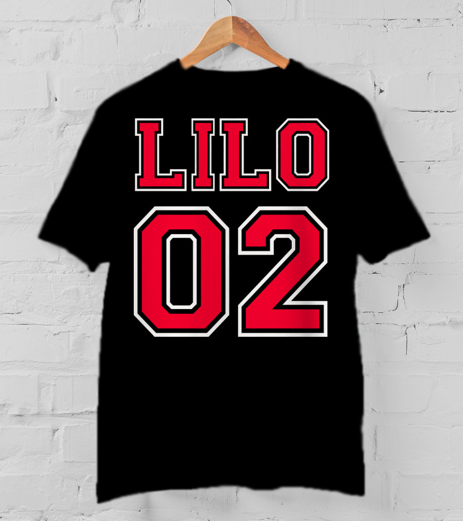 Lilo 02 Sports Jersey Red Black Number Lilo And Stitch T-Shirt