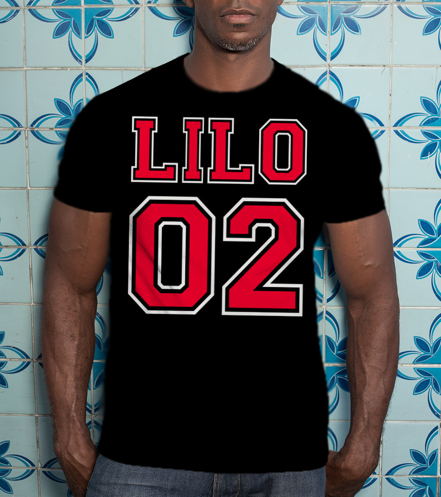 Lilo 02 Sports Jersey Red Black Number Lilo And Stitch T-Shirt